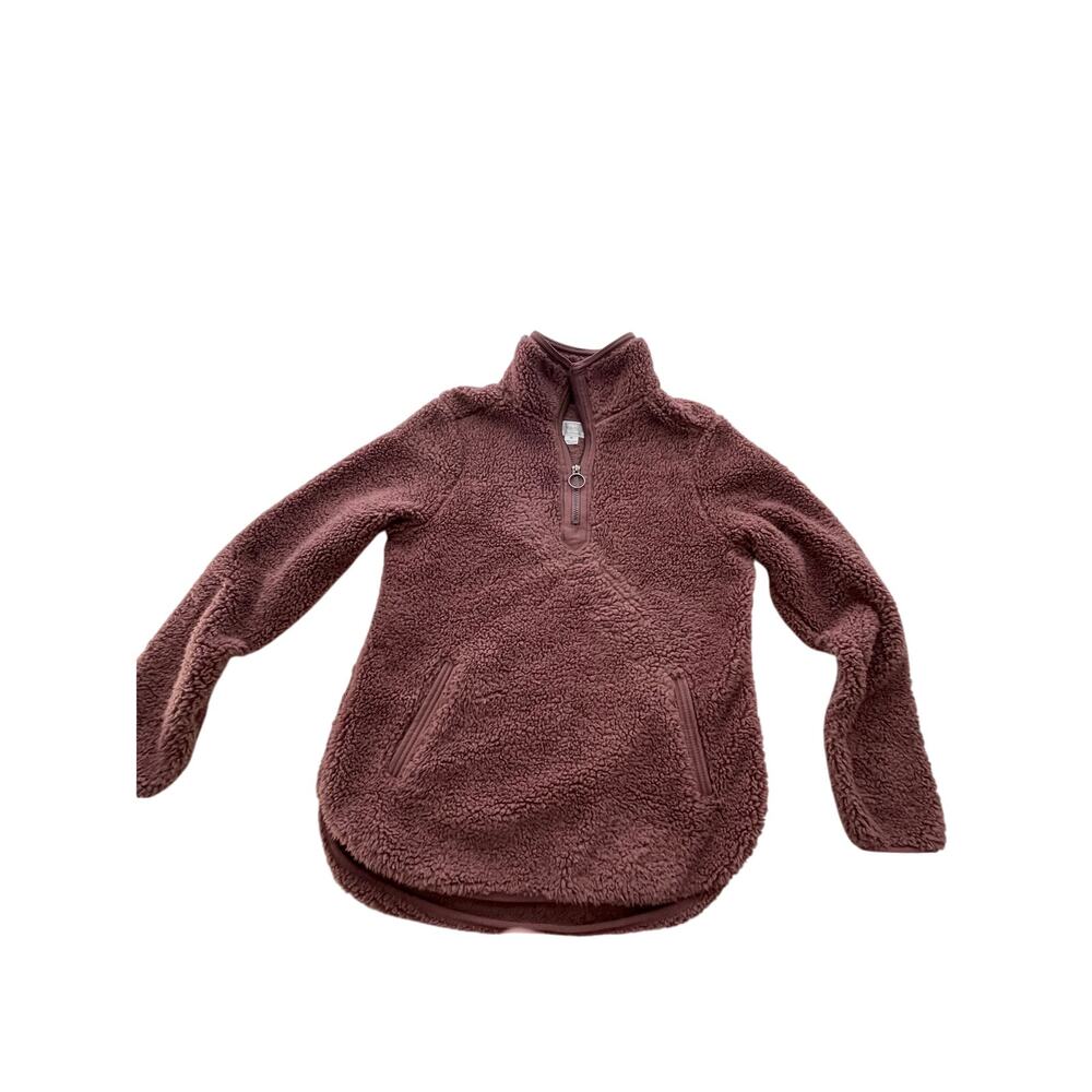 Halcyon  FauxFur fuzzy soft pullover sweatshirt workout yoga women’s medium